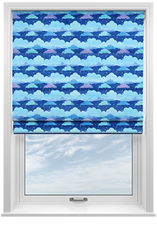 Cloudy Cosmos, Calm Blues - Roman Blind